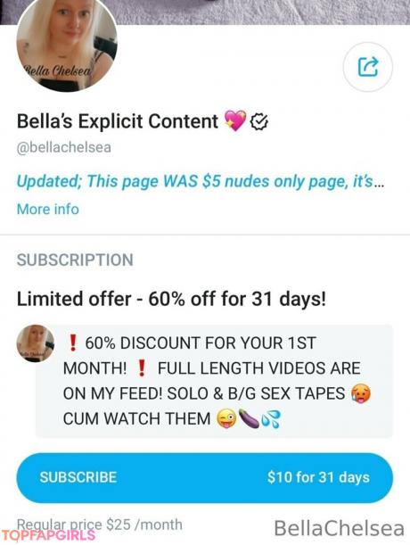 Bellachelseafree nude leaked OnlyFans photo #56